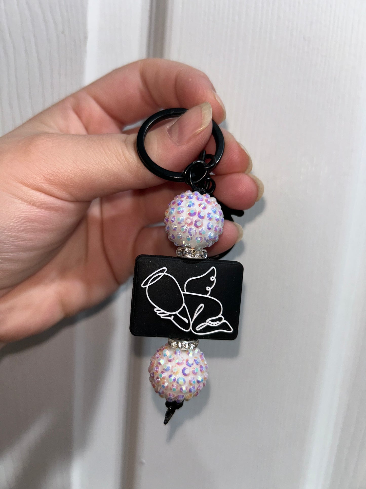 Beaded focal keychains