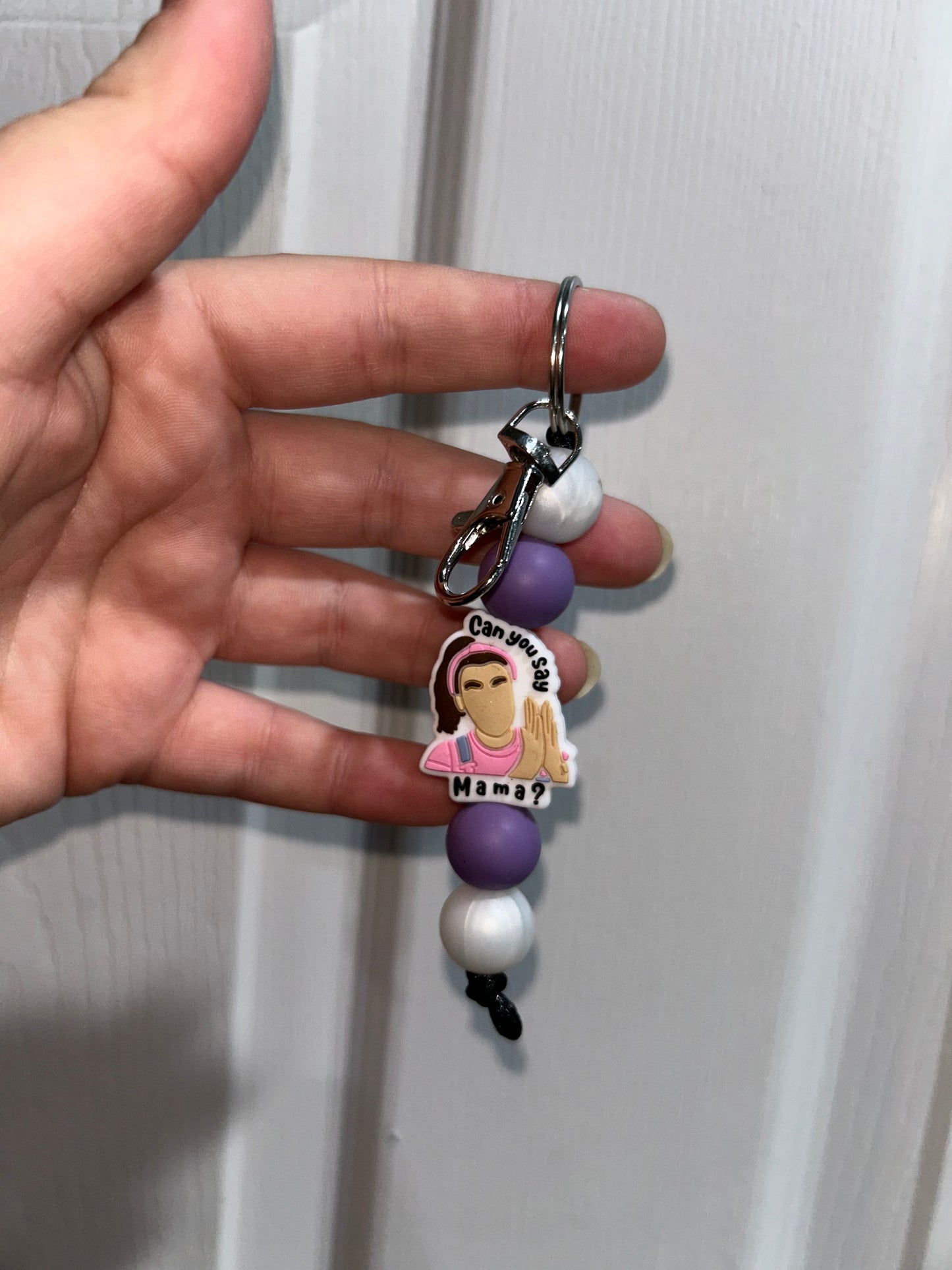 Beaded focal keychains